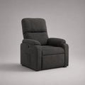 Relaxsessel Fernsehsessel mit manueller Liegefunktion aus Polyester-Mikrofaser, Dunkelgrau, 88 × 93 × 103 cm